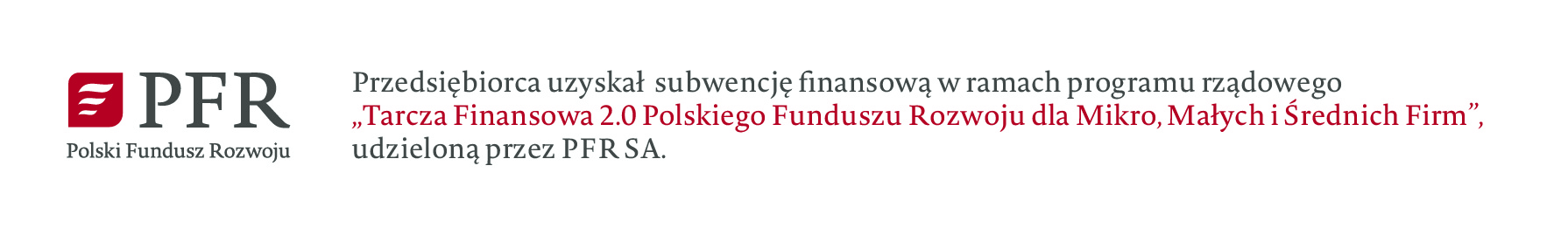 Plansza informacyjna PFR dotycząca subwencji finansowej dla małych i średnich firm